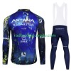Set Langarmtrikot + Trägerhose Lange Winter Thermal Fleece Astana Qazaqstan 2024